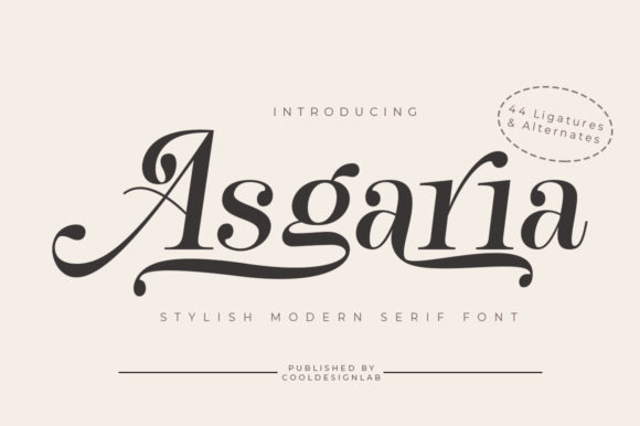 Asgaria Serif Font for Handmade Makers