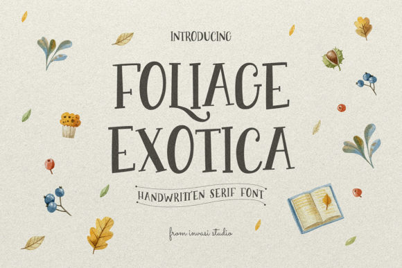 Foliage Exotica: A Playful Serif Font for Branding