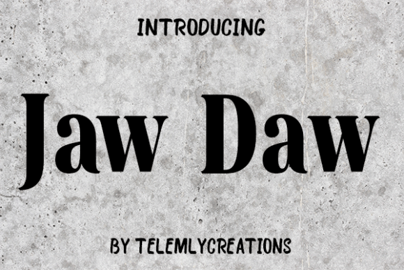 Jaw Daw: A Serif Typeface for Editorial Design