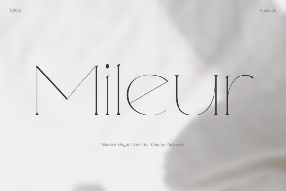Mileur: A Simple Serif Font for Better Branding
