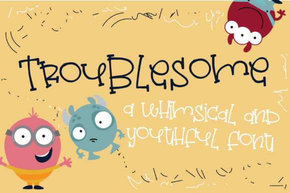 Troublesome Font: A Playful Serif for Bold Campaigns