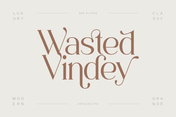 Wasted Vindey: A Delicate Serif Font for Web Design